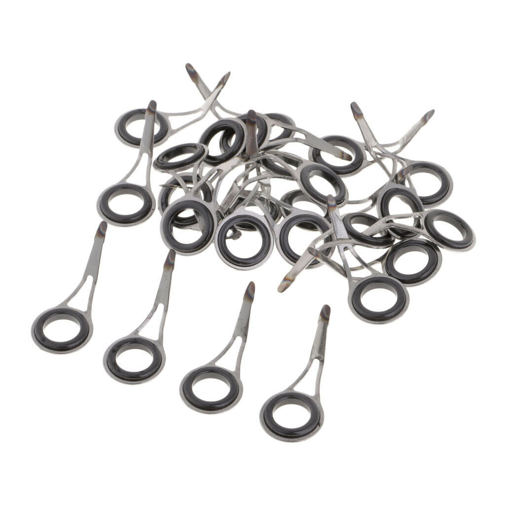 75pcs Fishing Rod Guides Single Leg Fishing Rod Parts Line Ring Rod Building