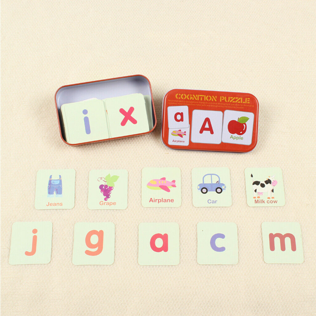 56 Pieces Preschool Educational Flash Cards for Kids Letters