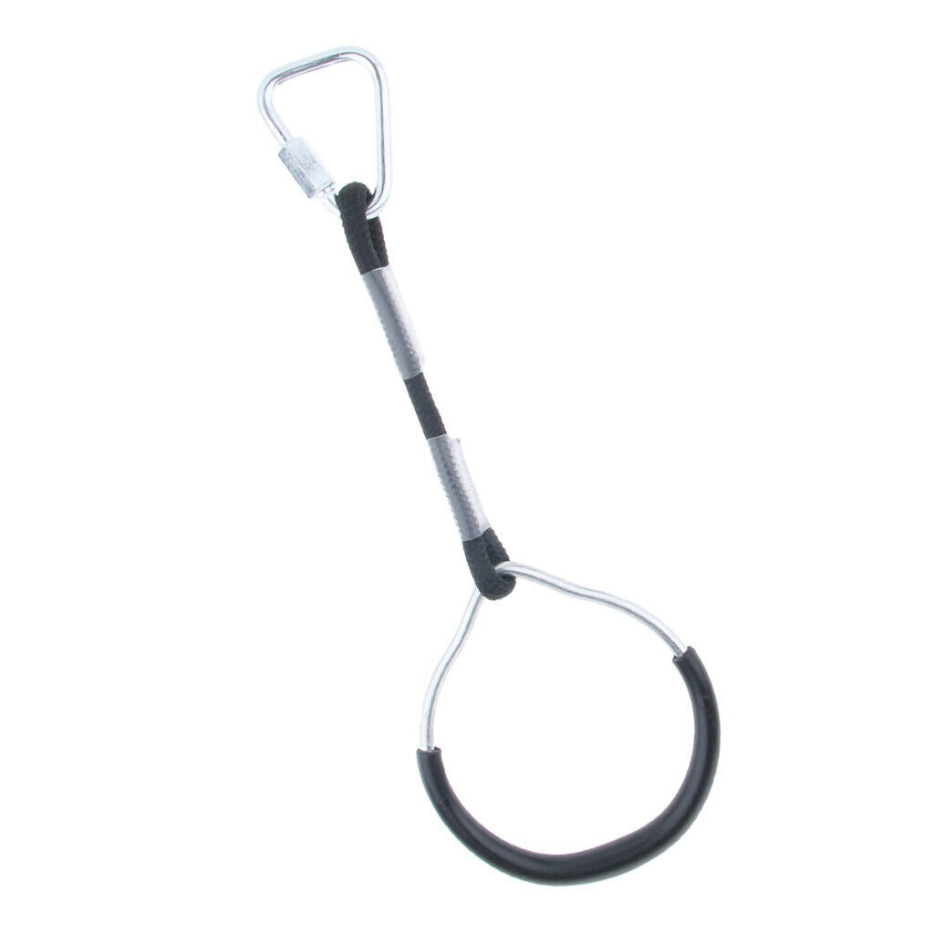 Heavy Duty Iron Playground Kids Gymnastic Rings Black