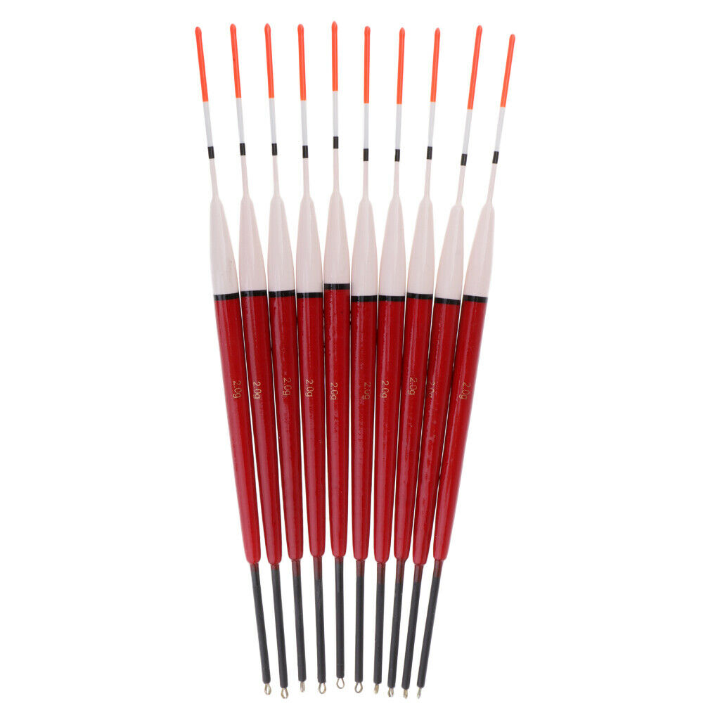 20x Paulownia Wooden Buoy Bright Color High Sensitivity Fishing Carp Fish