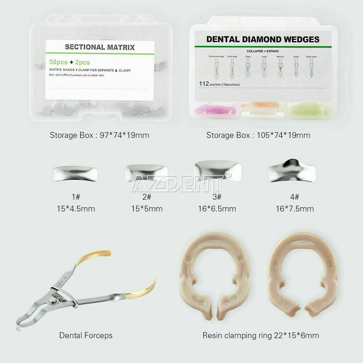 Dental Sectional Contoured Metal Matrices Matrix Refill F2 Matrix Bands AZDENT