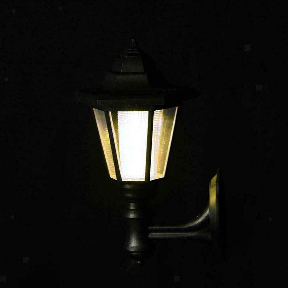 2x Solar LED Garden Landscape Light Fixture Hallway Wall Lantern Waterproof Lamp