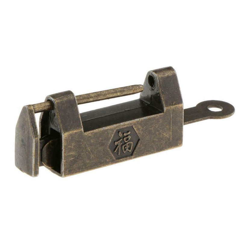 Retro Style Chinese Padlock Copper Locks Collection Gifts Fortune