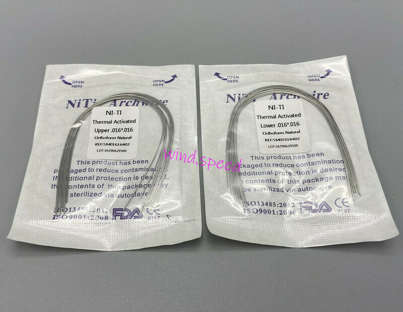 10packs Dental Arch Wire Thermal Activated Niti Rectangular Natural 16X16 U&L