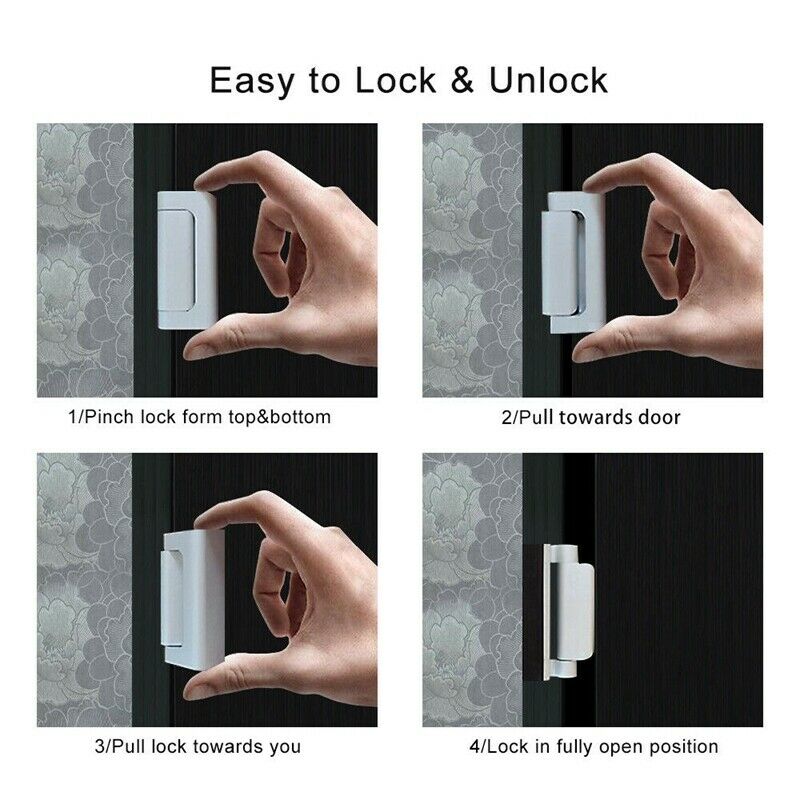 1Pcs Upgraded Security Defender Home Door Reinforcement Lock Withstand 800 LbsK3