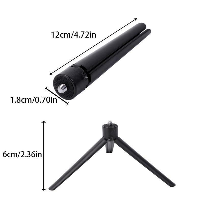 Universal Black Plastic Tripod Cell Phone Camera Rotation Desktop Base Support