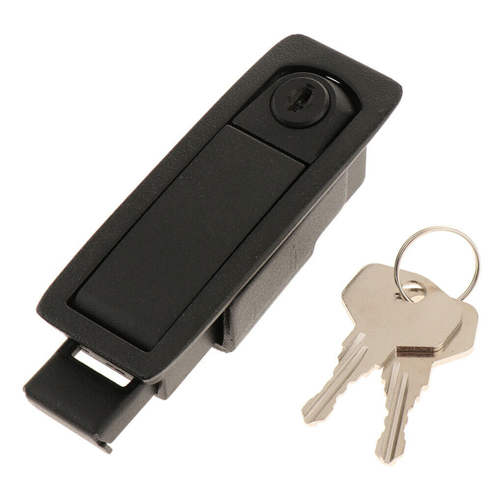 Cabinet Door Metal   up Plane Cam Lock Black with 2 Keys 105x35x25mm