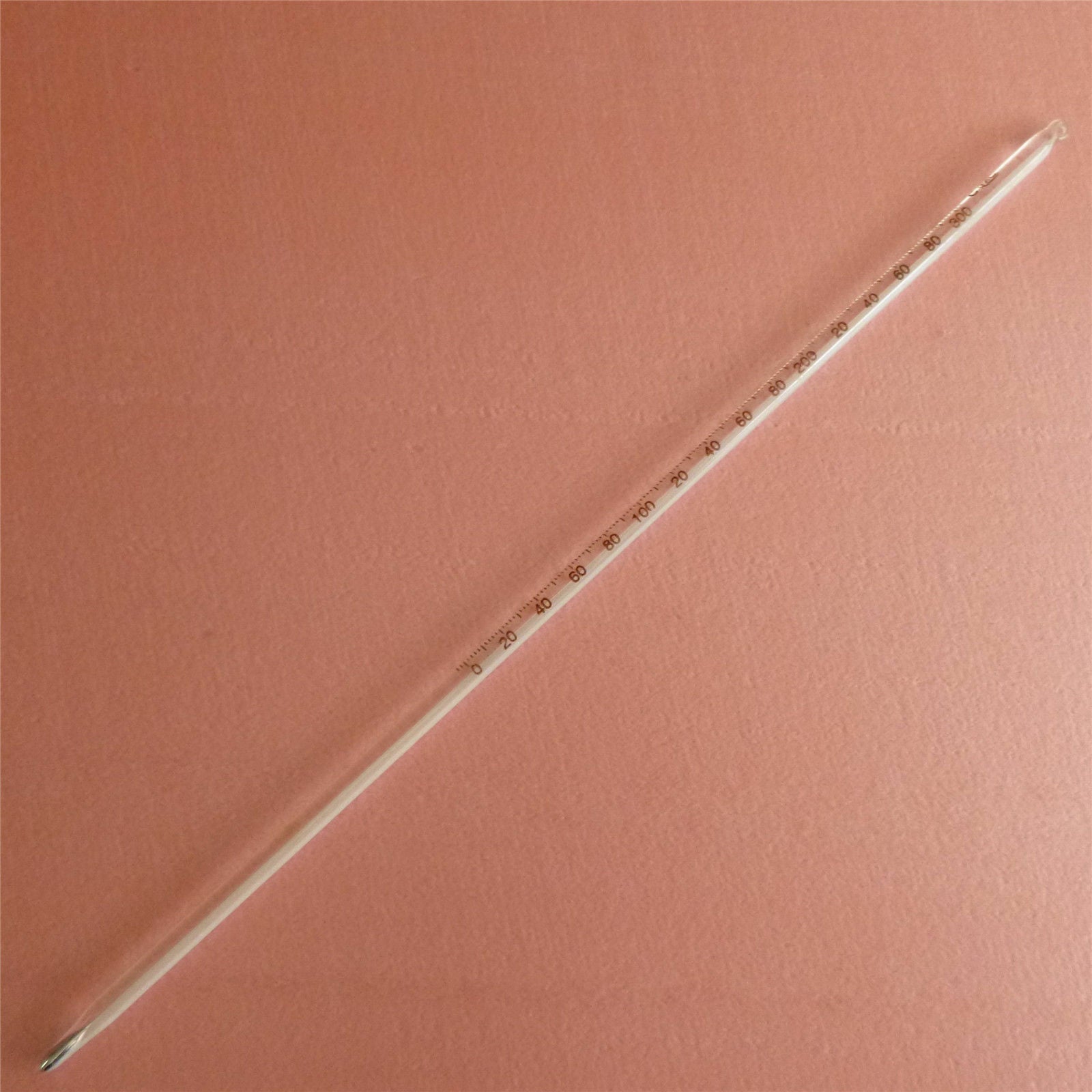 Glass Celsius thermometer,300 degree,Total length 300mm,Chemistry labware