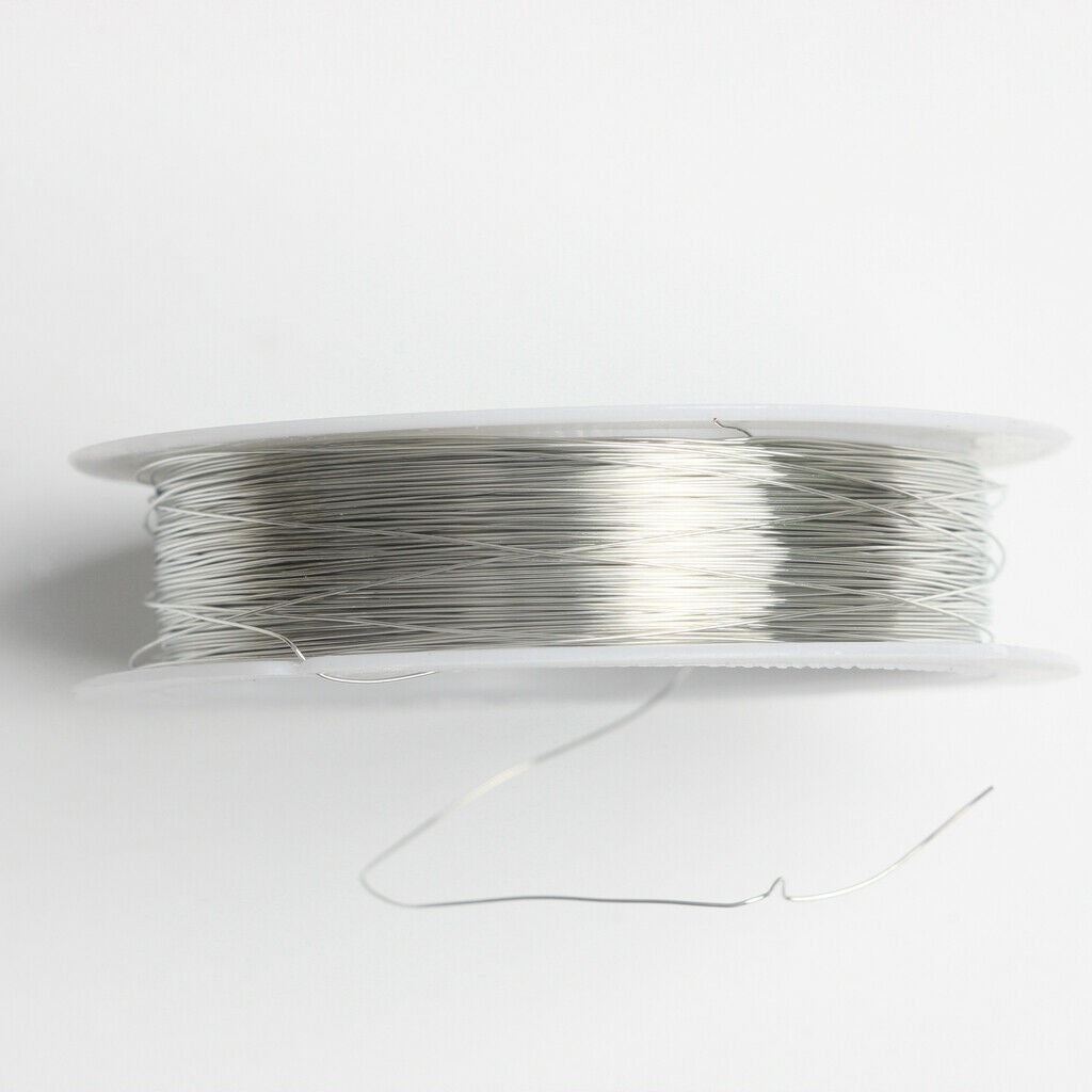 2 Rolls 22m Iron Wire Cord for Jewelry Making Wedding Flower Arranging 0.3mm