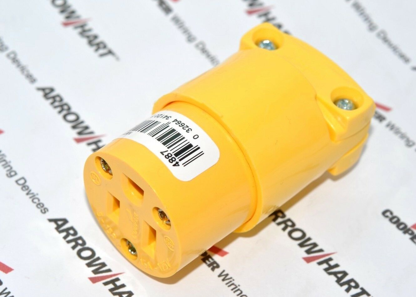 1pcs-COOPER 4887 15A 125V Commercial Grade Thermoplastic Vinyl Connector