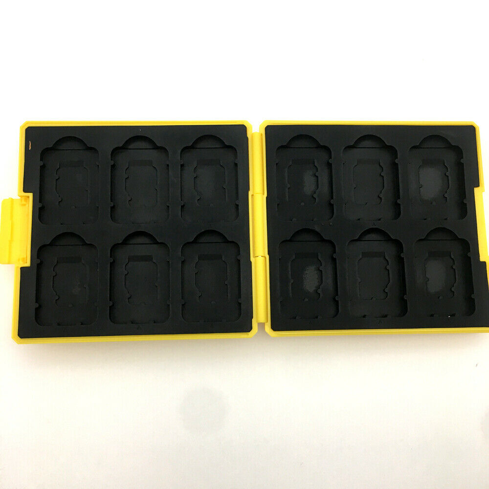 Yellow Mario 12 in 1 Portable Game Card Storage Case box for Nintendo Switch NS