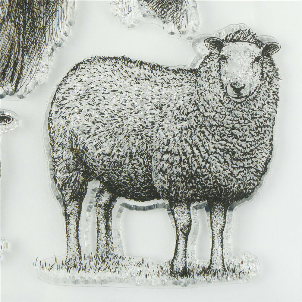 Animals Pig Cow Sheep Clear Stamps Scrapbooking Card Making Photo Album De.l8