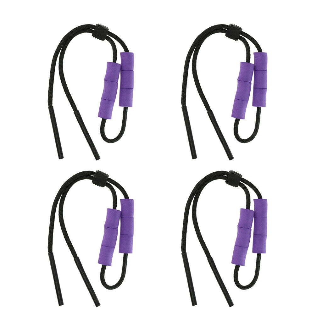 4 Pieces Adjustable Glasses Rope Eyeglass Cord Strap for Swimming Purple