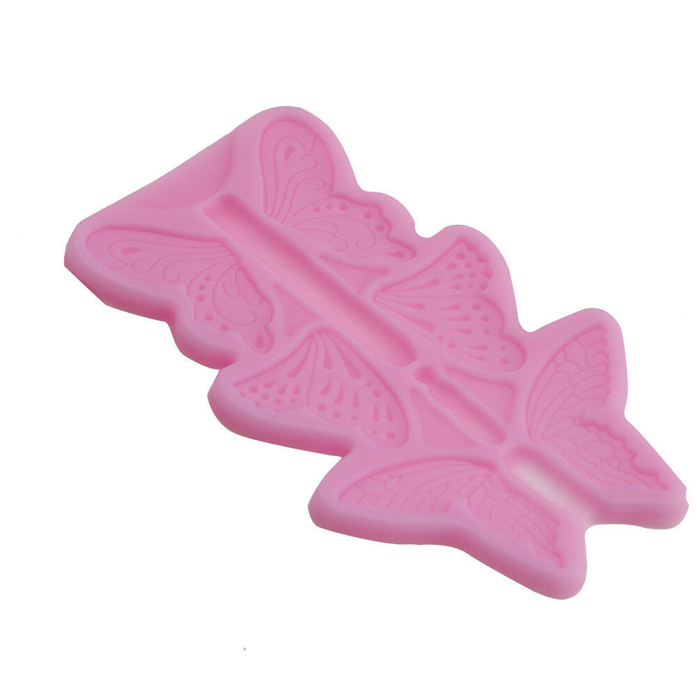 Butterfly Fondant Silicone Mold Cake Decor Baking Clay Gumpaste Chocolate.l8