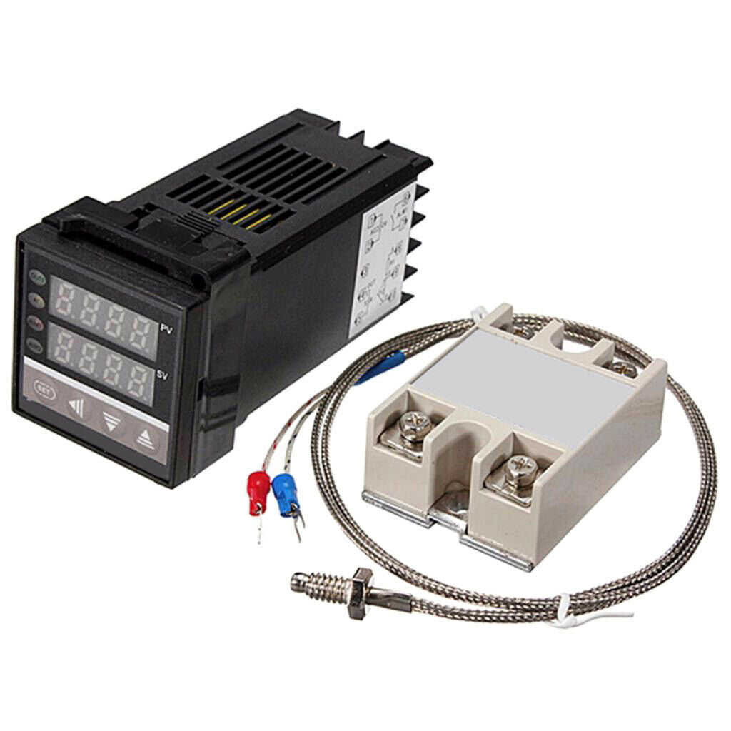 1pc Intelligent REX-C100 Digital LED PID Temperature Controller SSR Control