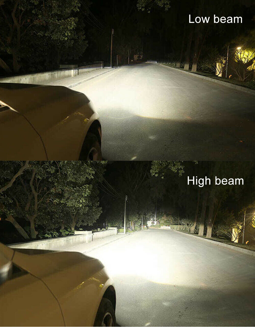 1Pair Auto HB5 9007 Mini Led Headlights Headlamps 72W/Set 16000LM 6000K White