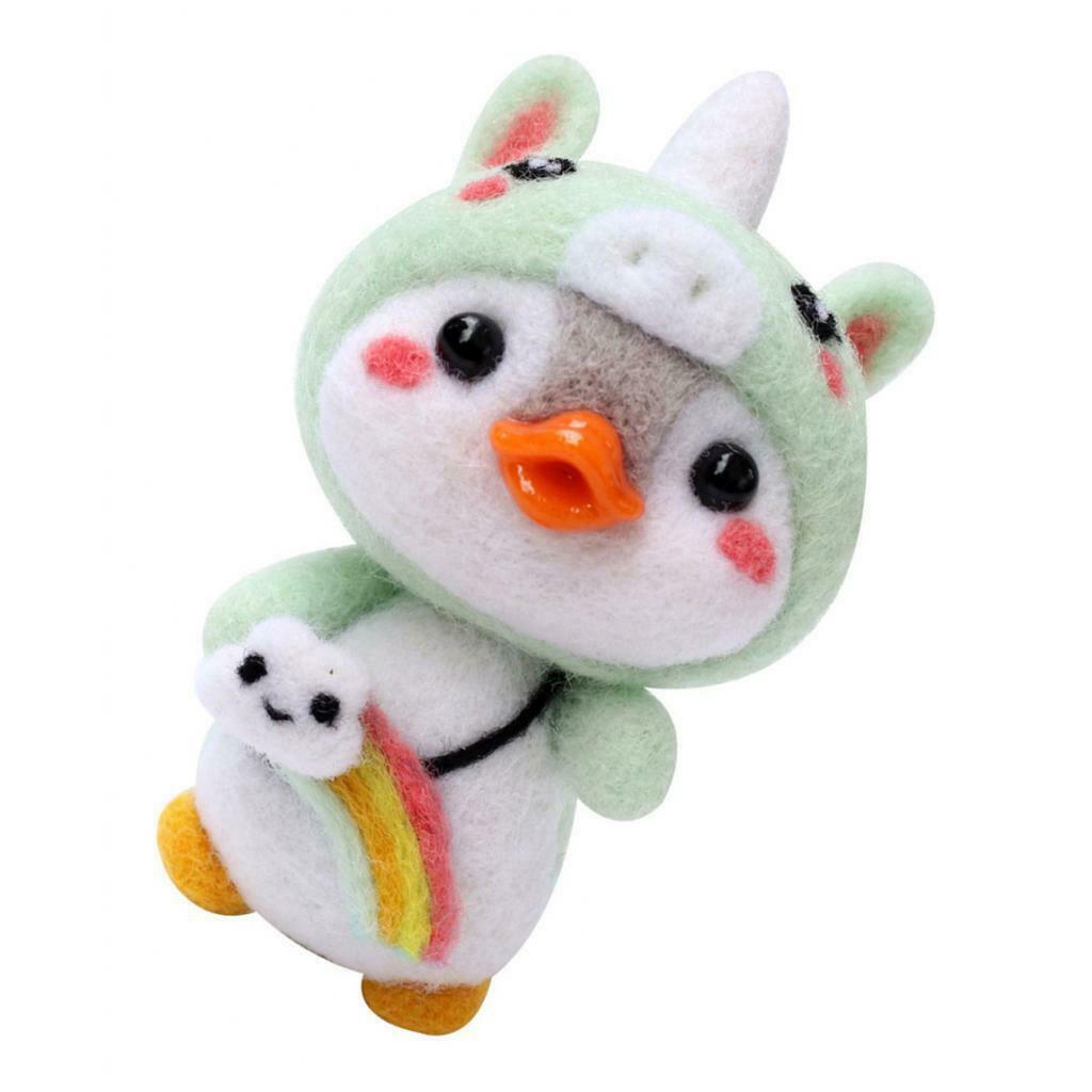 Penguin Wool  Felting Kit Penguin Felt Animals  Felting Kit