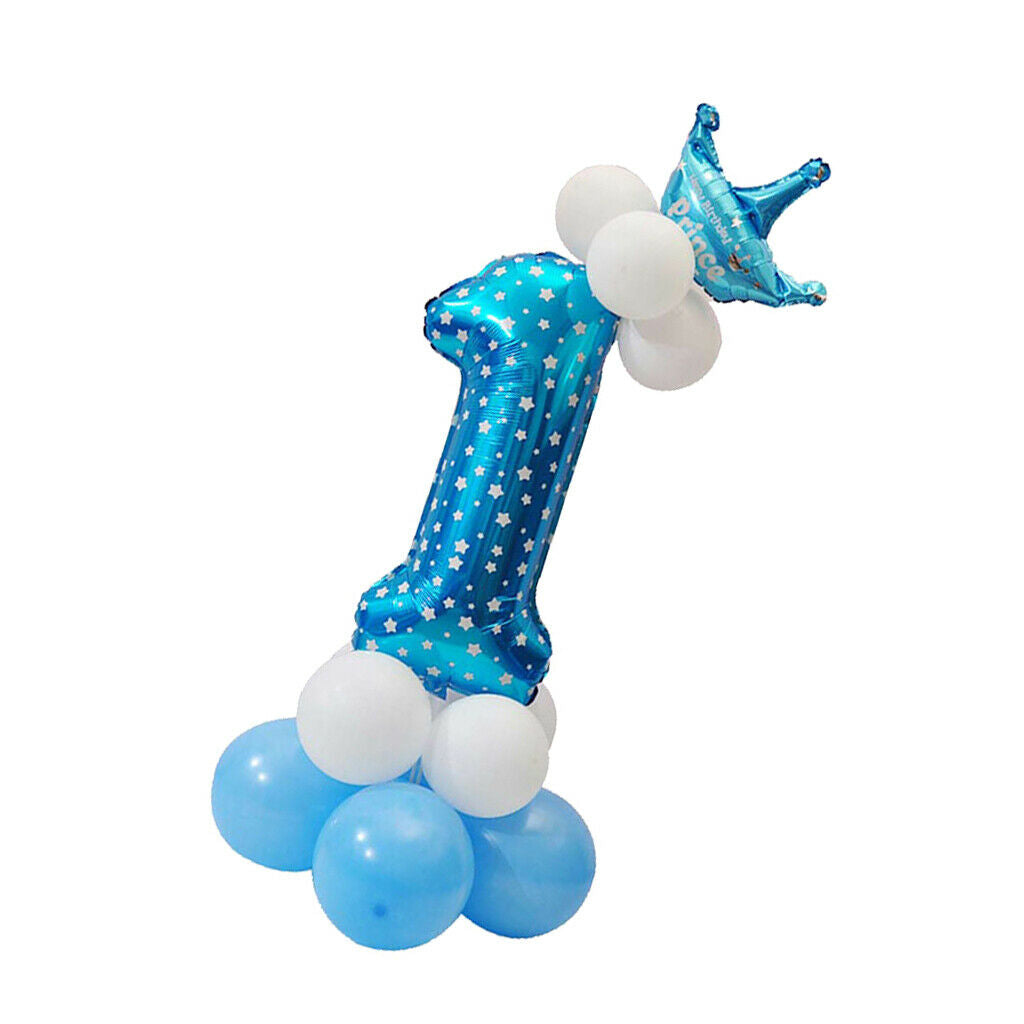 34 Balloons 1st Birthday Latex Confetti Balloons Party Decorations Blue