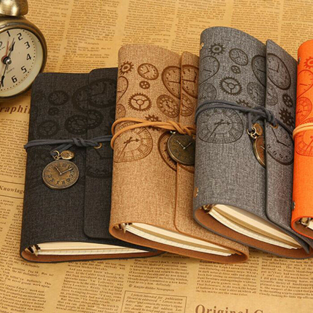 A6 Loose-Leaf Retro Strap Hand Book String Blank Notebook  Khaki