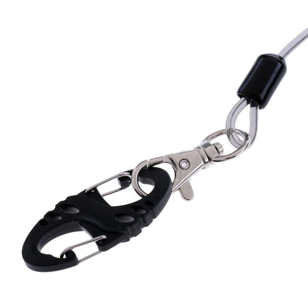 2.5m Fly Fishing Lanyard Steel Wire Rope Tackle with Magnetic Net Release