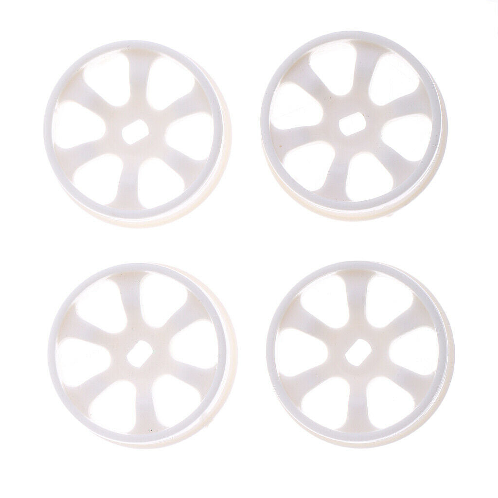 4x 1:28 White RC Wheel Rims for WLtoys K969 Drift Car DIY Replacements