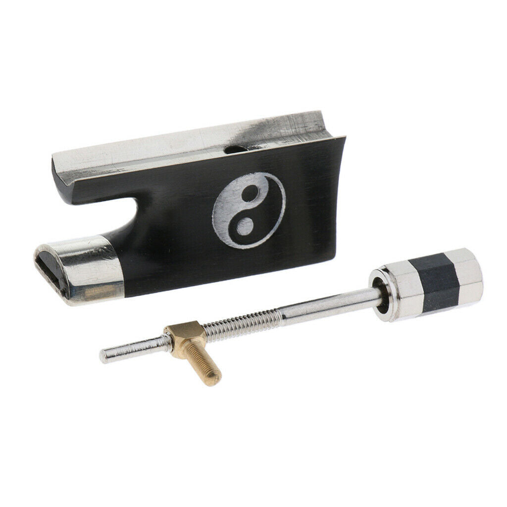 Ebony Violin Bow Frog with Screw for 4/4 3/4 Violin Bow Parts Tai Chi