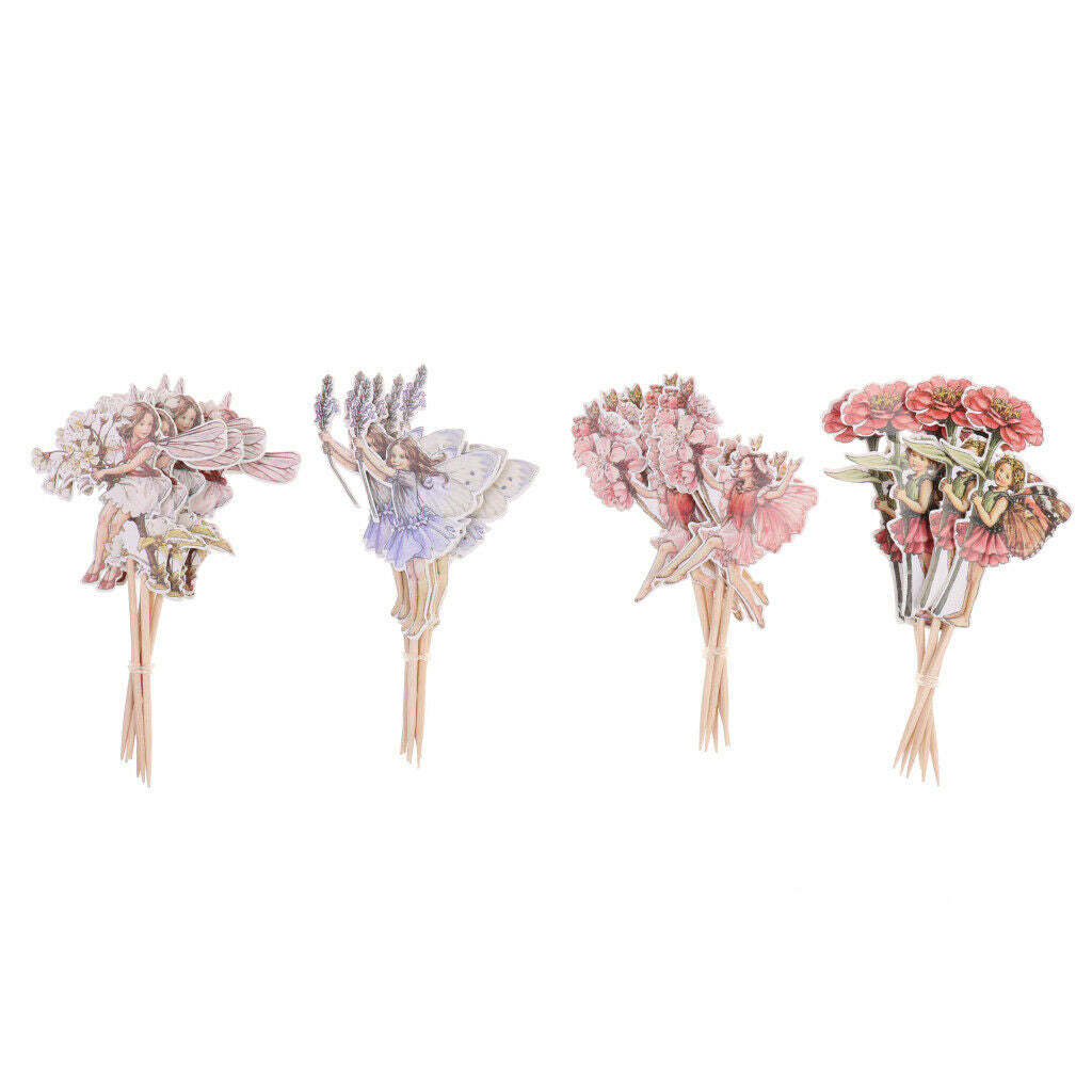 24x Flower Fairy Pixie Cupcake Cake Topper Birthday Baby Shower Party Favor