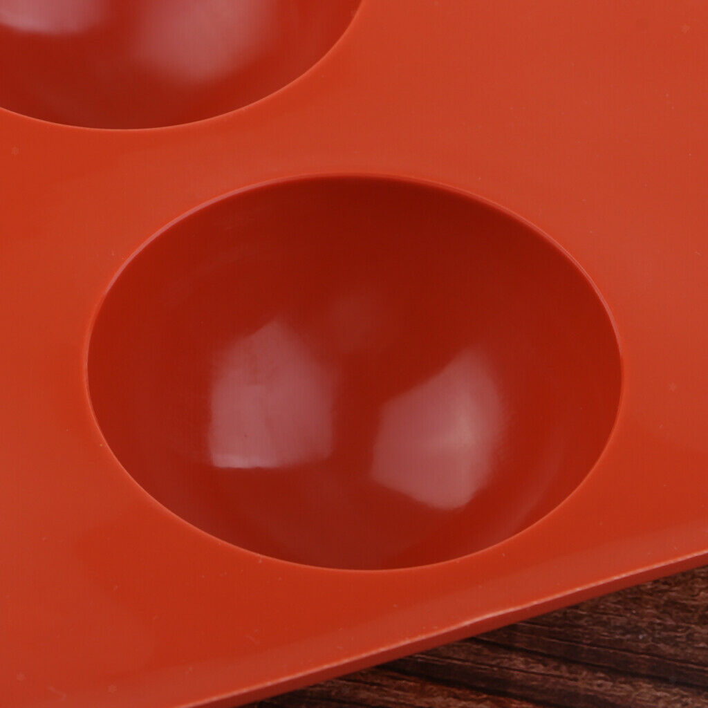 6 Holes Silicone Semicircle Dome Cake Decor Mold Half Sphere Cupcake Mold