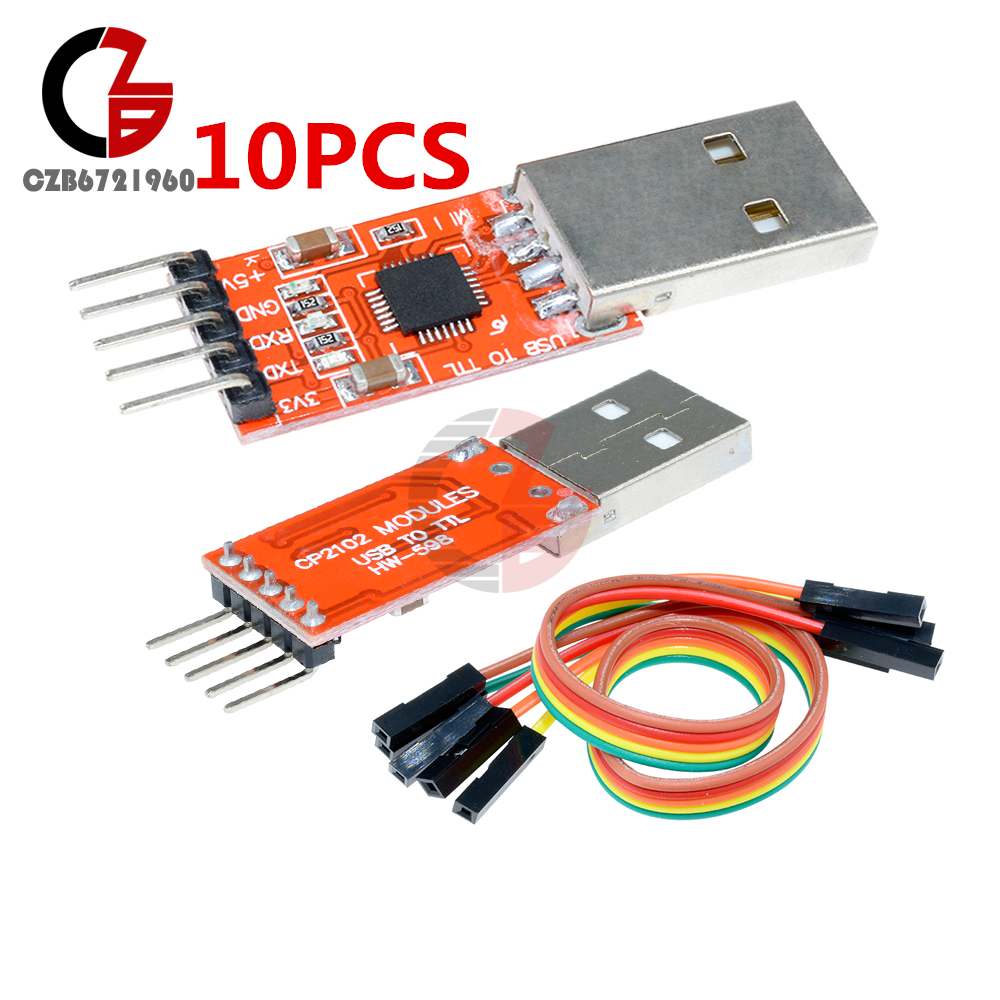 10PCS USB 2.0 to TTL UART 5pin Serial CP2102 STC Converter Module Replace FT232