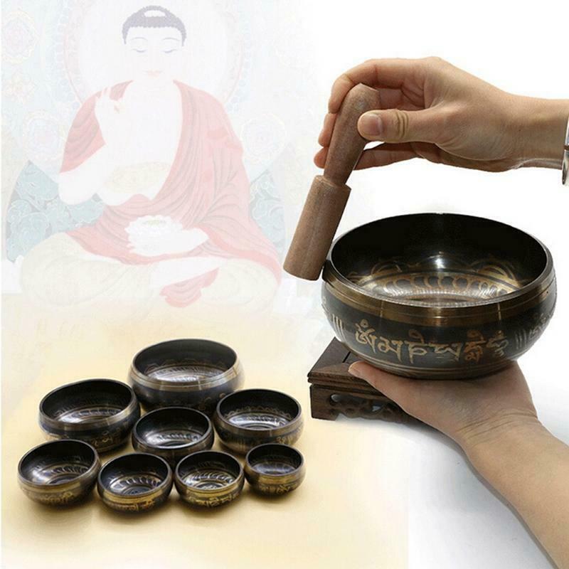 Buddhism Tibetan Singing Bowl Hand Hammered Yoga Copper Chakra Meditation Gift