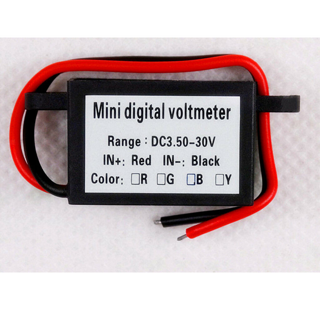 Mini Digital Voltmeter DC3.5-30V LED Diaplay Panel Voltage Meter Tool Red