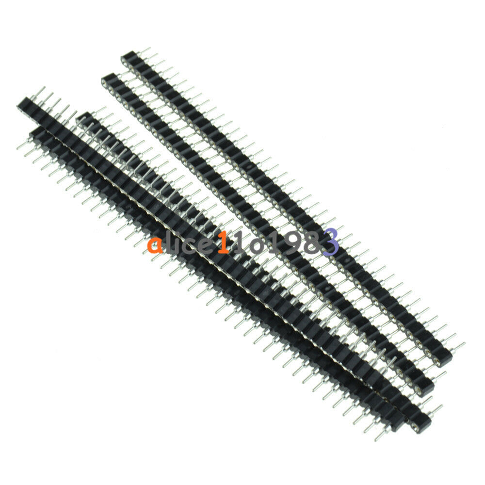 3pcs Strip  PCB Panel Female IC Breakable 40pin Single Row Round Header Socket