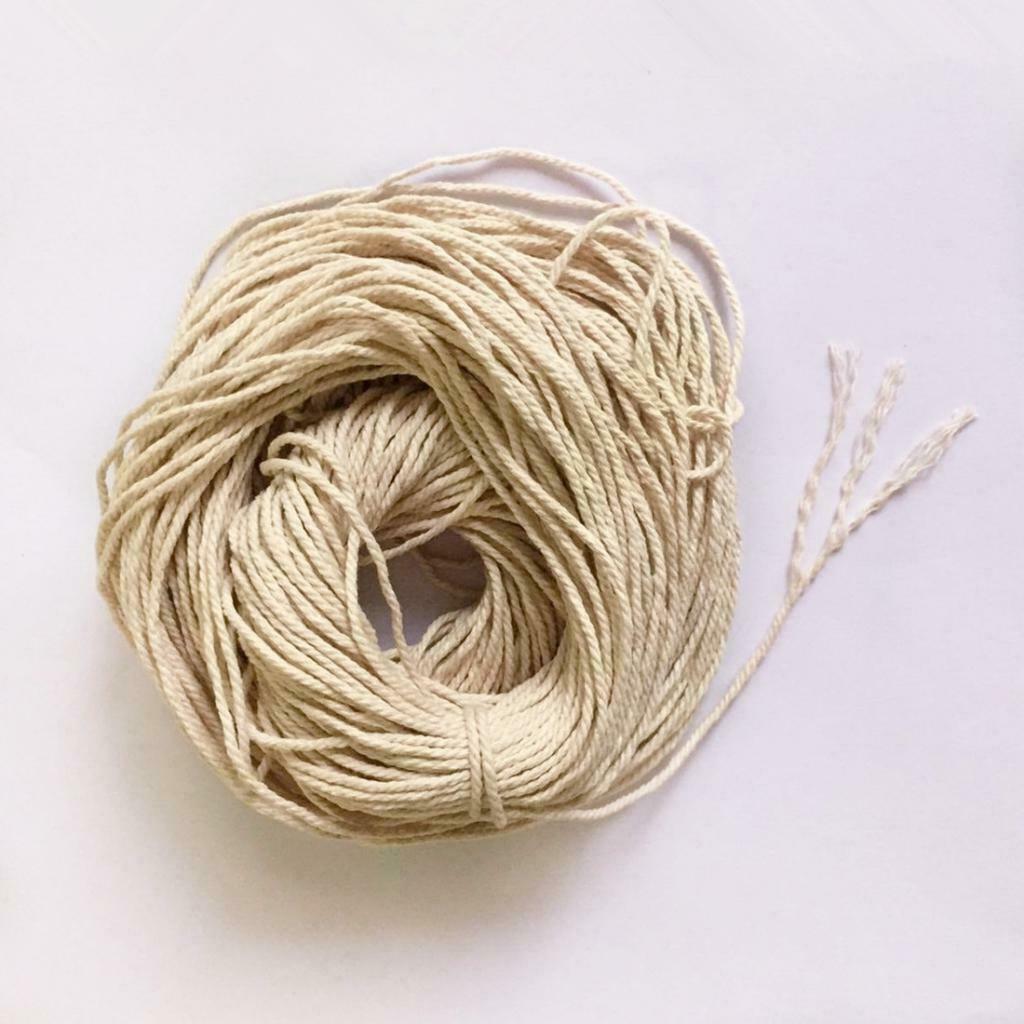 50m Nature DIY Braided Cotton Rope String Cord Dress Craft Wedding Decor