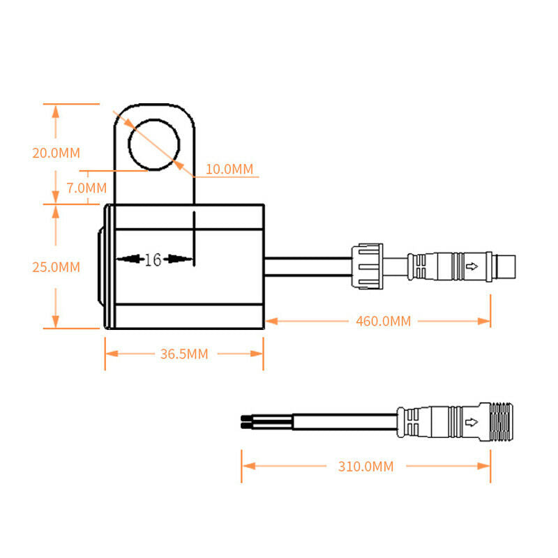 Motorcycle Bike Handlebar Rearview Mirror Switch w/ Wiring Harness For LED Light