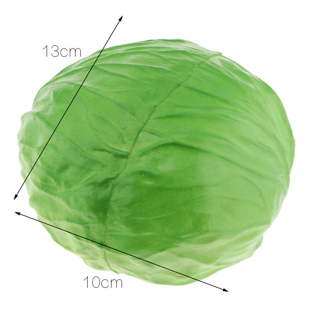 Artificial Vegetable Cabbage Kitchen Cabinet Table Display Decor Craft  Green