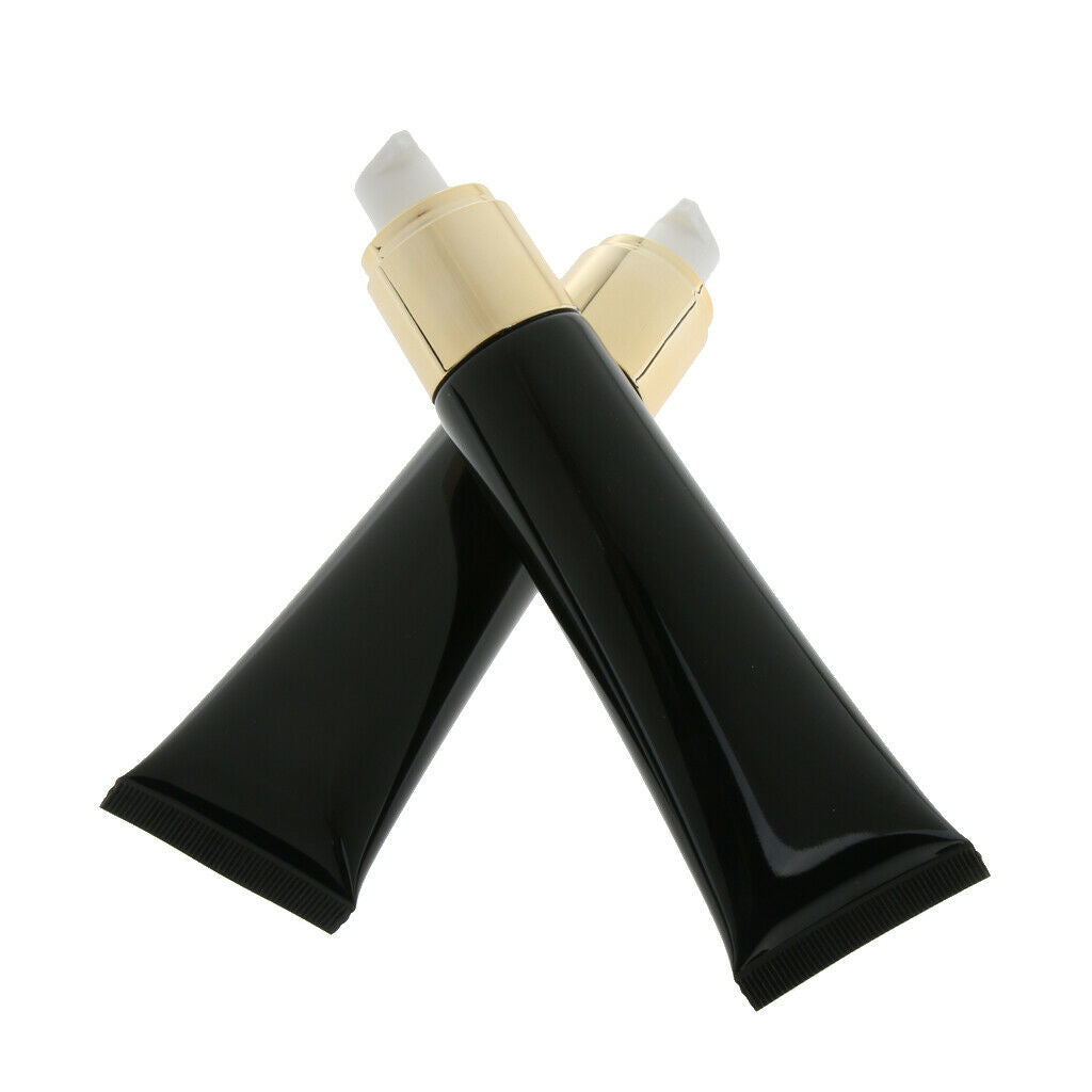 4 Pieces Plastic Squeeze Bottle Empty Makeup Liquid Foundation Pump Tube