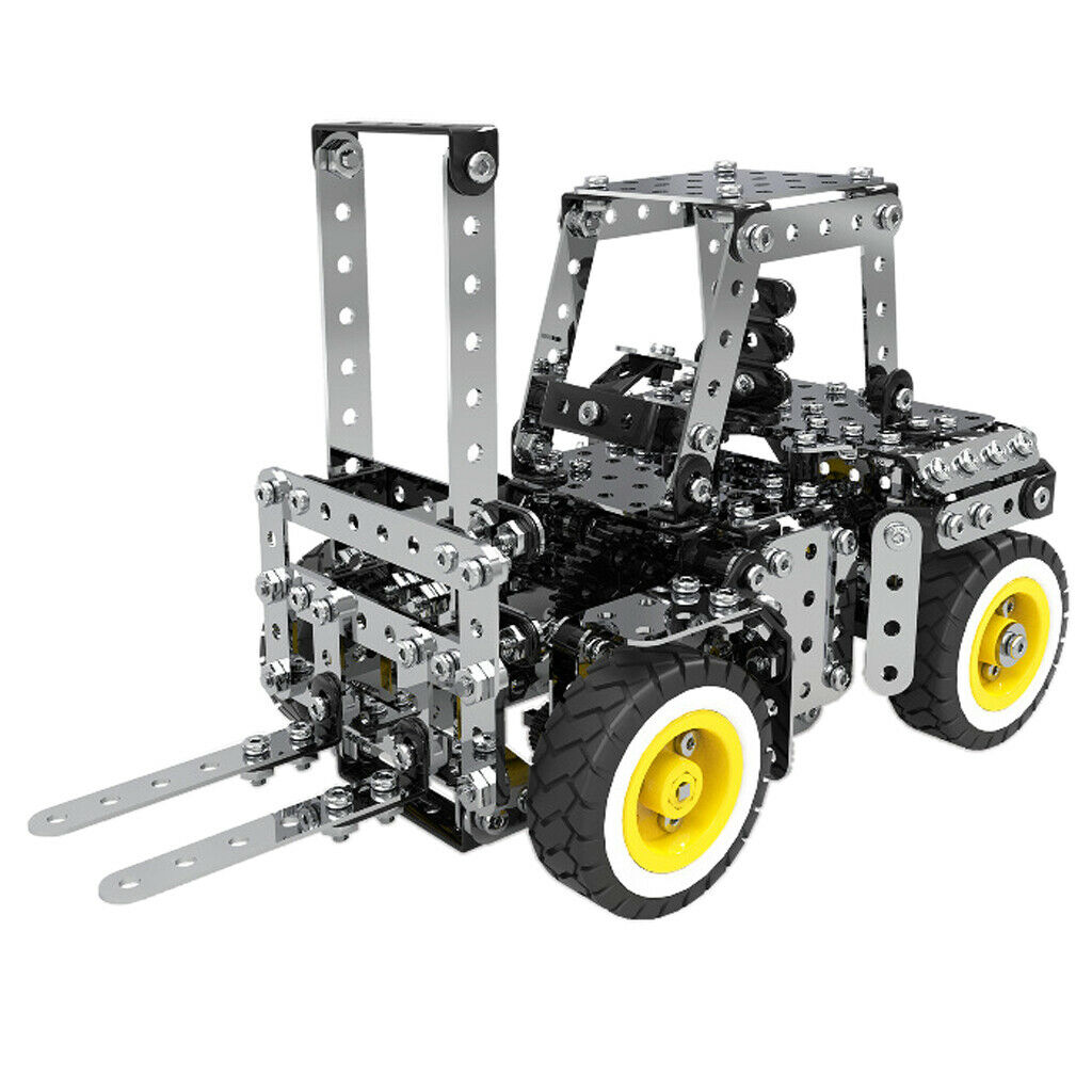 589 Pieces of Alloy DIY Forklift Building Blocks Set, Educational STEM Learning