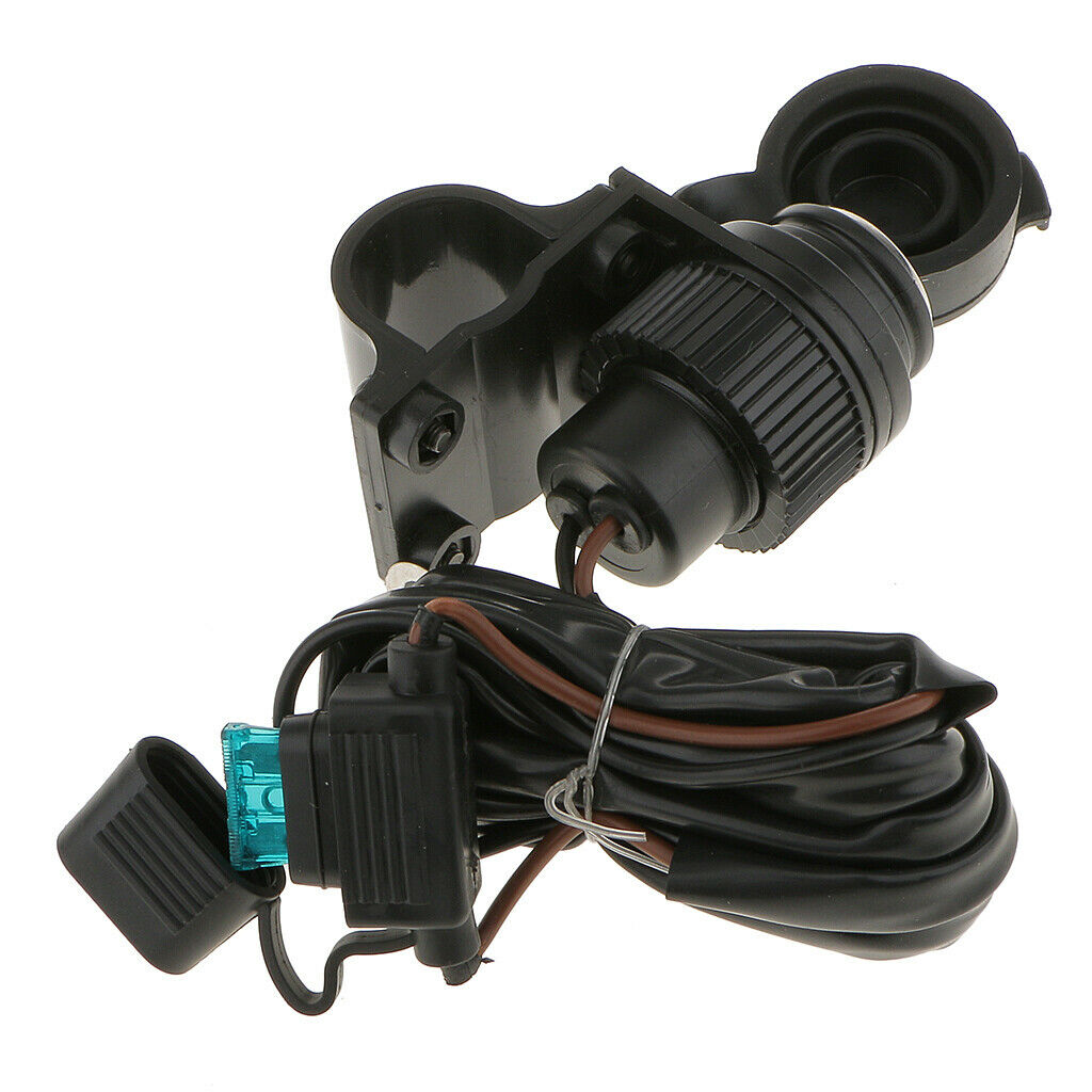 12V Car Autobike Cigarette Lighter Power Socket Plug Outlet with Bracket