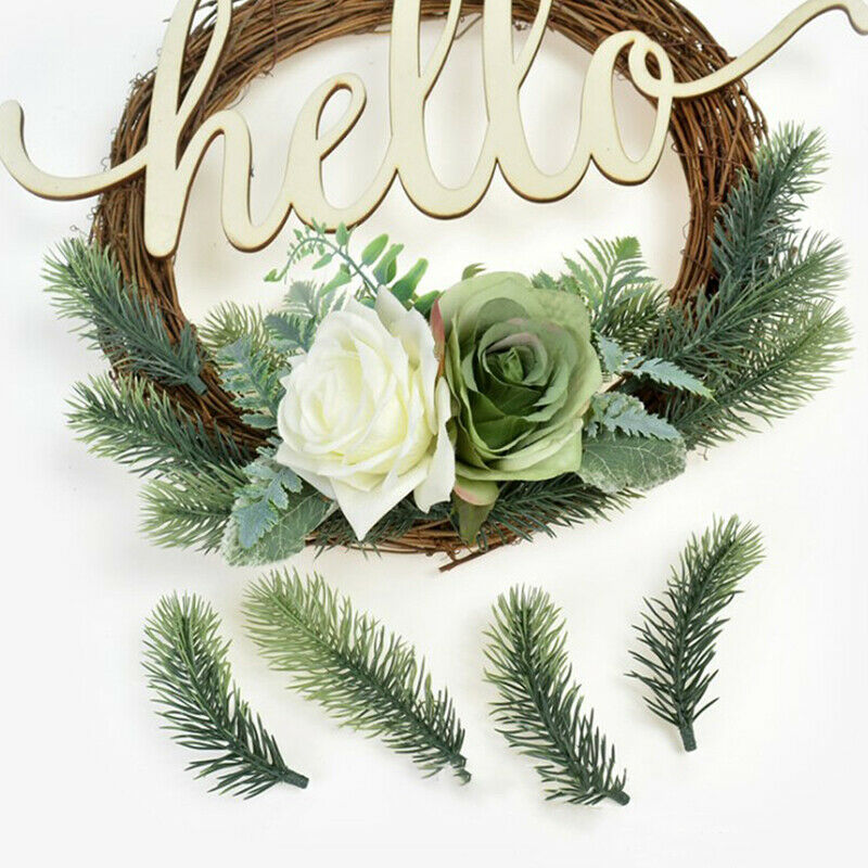 20pcs Artificial Plastic Pine Plants Branches Party Decorations ChristmasTreFCA