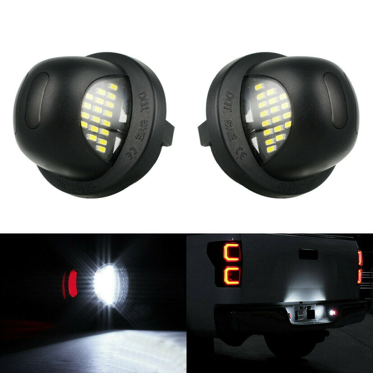 RED SMD Tube LED License Plate Tag Light Lamp for 1999-2016 Ford F150 F250 F350