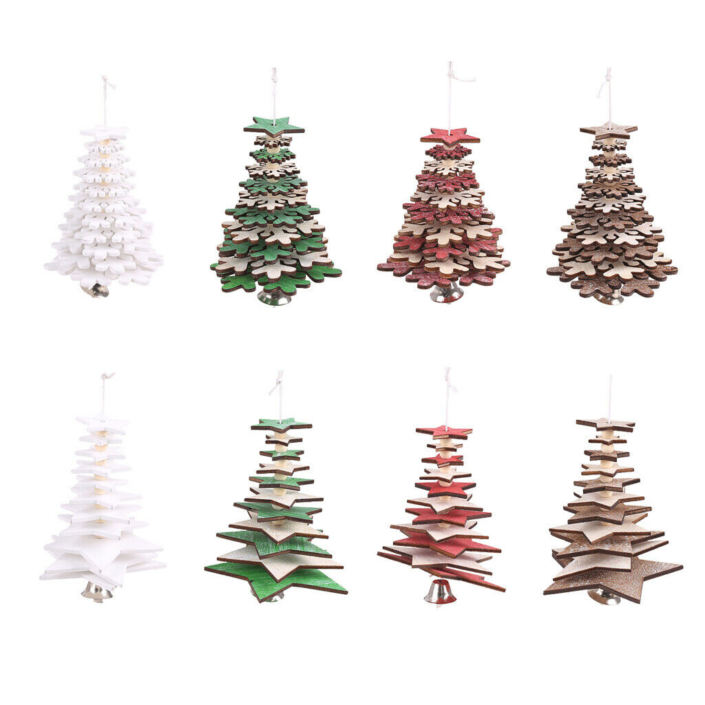 Christmas Tree Hanging Ornament Holiday Tree DIY Crafts Snowflake_White