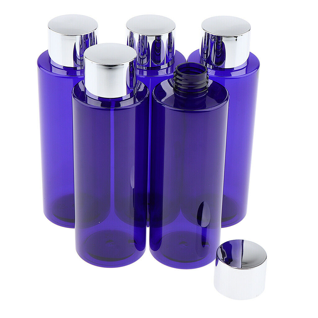 5pcs Empty Refillable Makeup Lotion Essential Oil Bottles Liquid Contaiers 200ML
