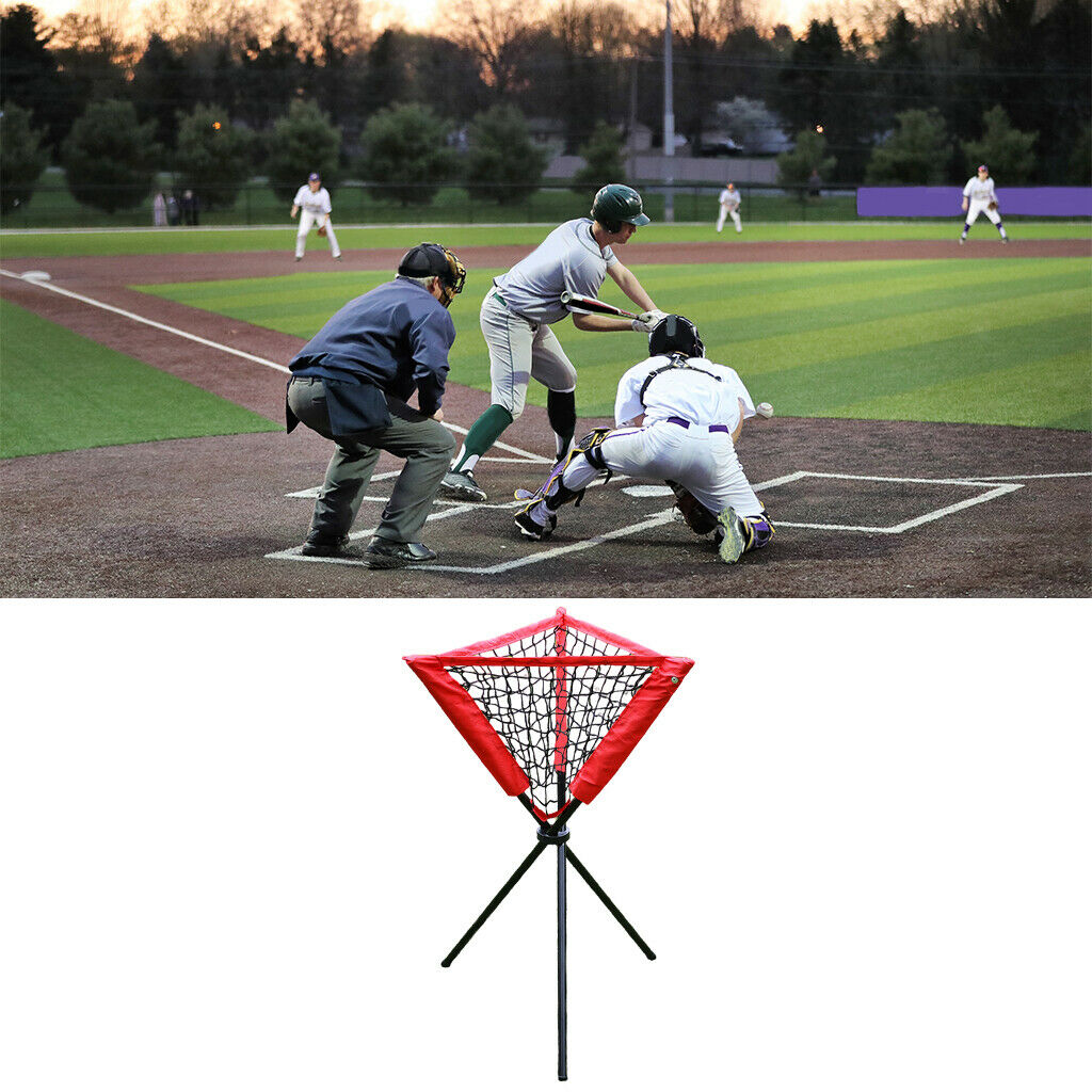 Baseball Tripod Ball Caddy Batting Practice Training Ball Basket w/ Tote Bag