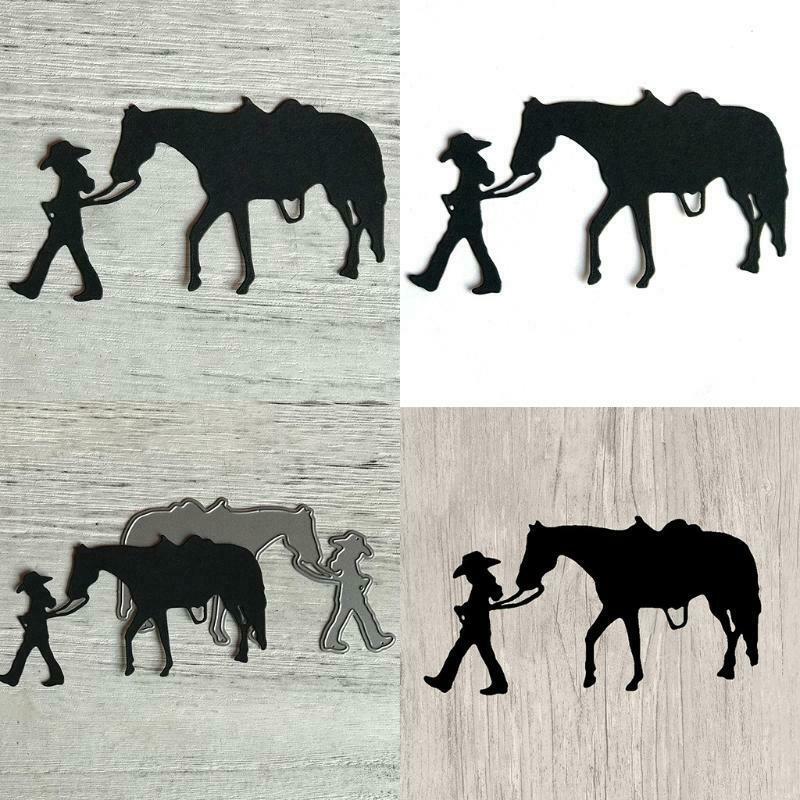 Lead a Horse Metal Cutting Dies Stencil Scrapbooking DIY Album Stamp Paper Card