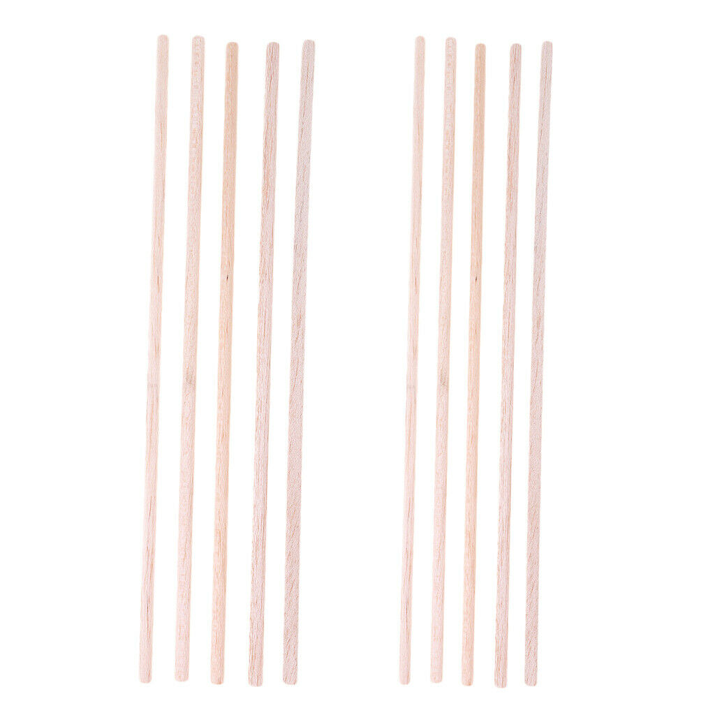 10pcs 250mm Round Balsa Wood Sticks Sanded Well for Toys Making & Carving