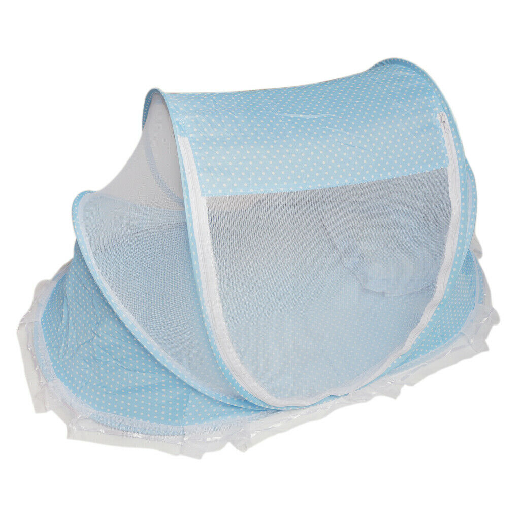 Foldable Infant Baby Kids Mosquito Net Insect Cradle Bed Canopy Netting Blue