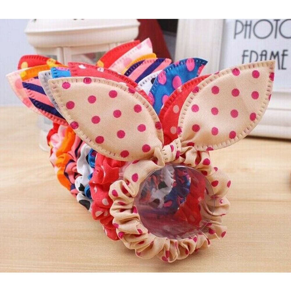10pcs Women Girl Elastic Bow Knot Ponytail Hair Band Hair Rope Scrunchie Holder*
