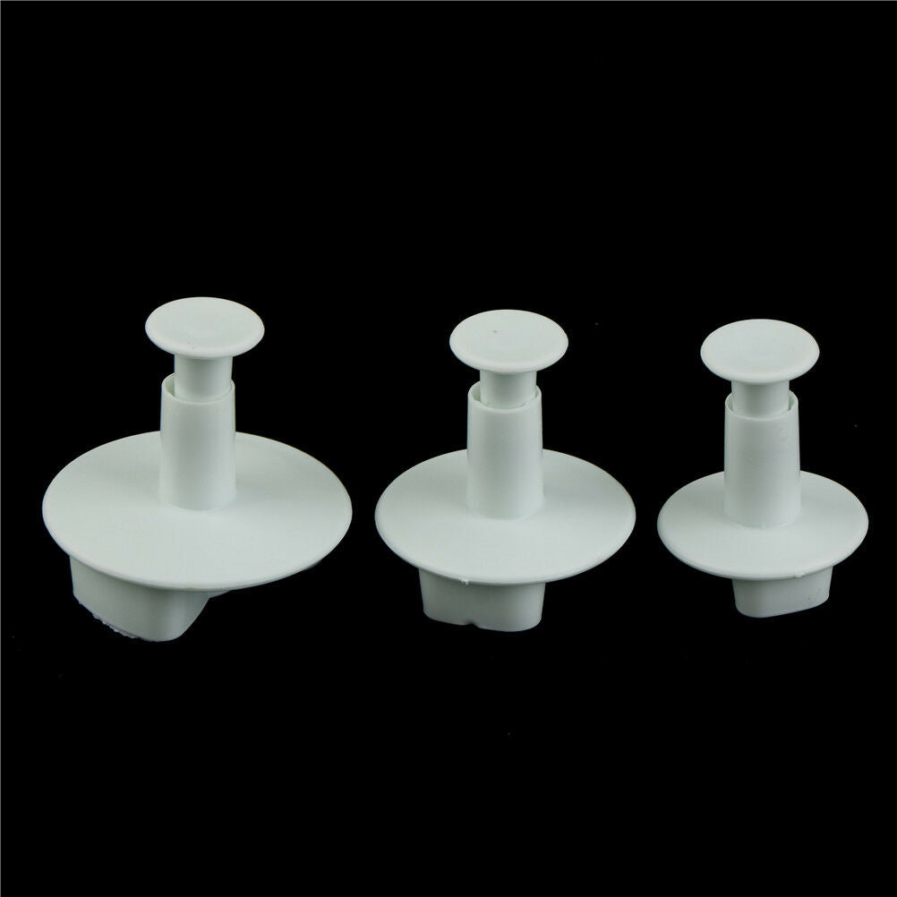 3Pcs Bowknot Plastic cookie/biscuit cutter plunger fondant mold cake deco.l8