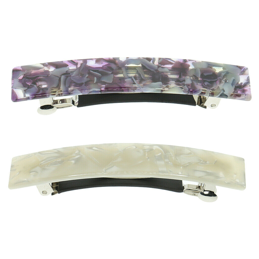 2x Chic Acetate Leopard Large Hair Clip Pin Spring Barrette Hair Accessories