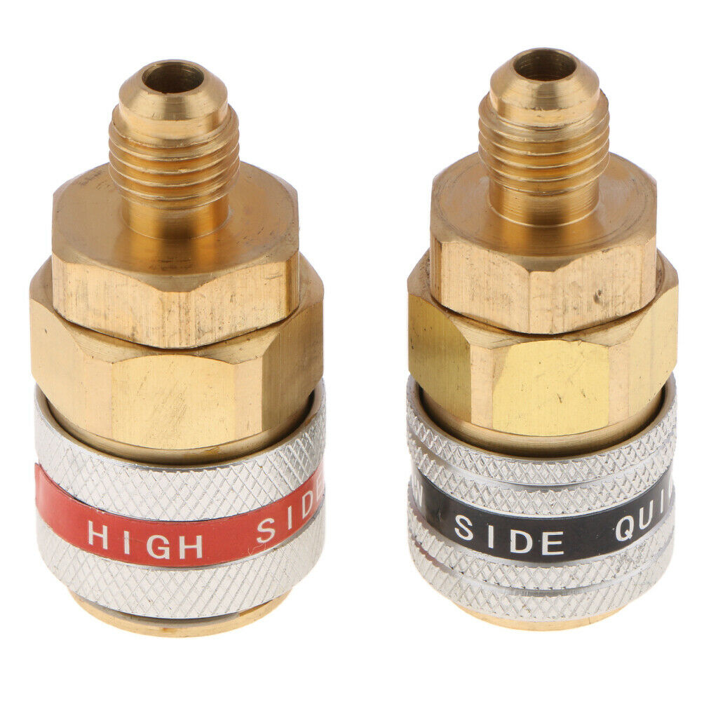 1 Pair R134A H/L Auto Car Quick Coupler Connector Brass Adapters Air